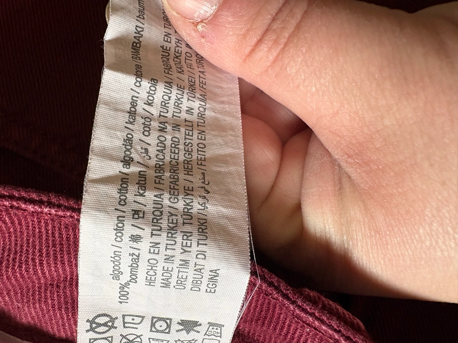 Pull&Bear burgundy denim skirt size 40 – photo 4